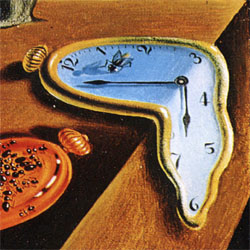 A fragment of the clock from Dali's Persistance of Memory