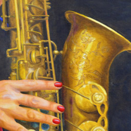 Detail of a saxophone